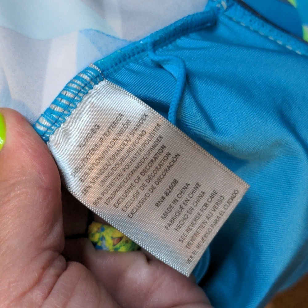 Free Country Tankini Slimming Swim Top XL - Picture 9 of 11